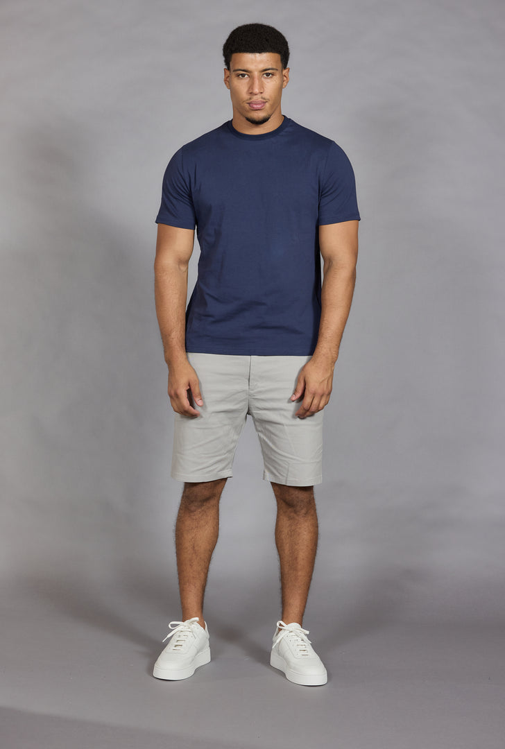 Men Stone Tailored Fit Stretch Chino Shorts
