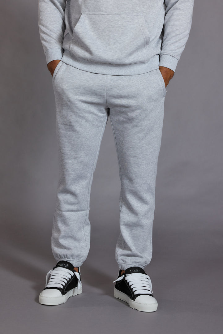 Men Marl Grey Relaxed Fit Joggers