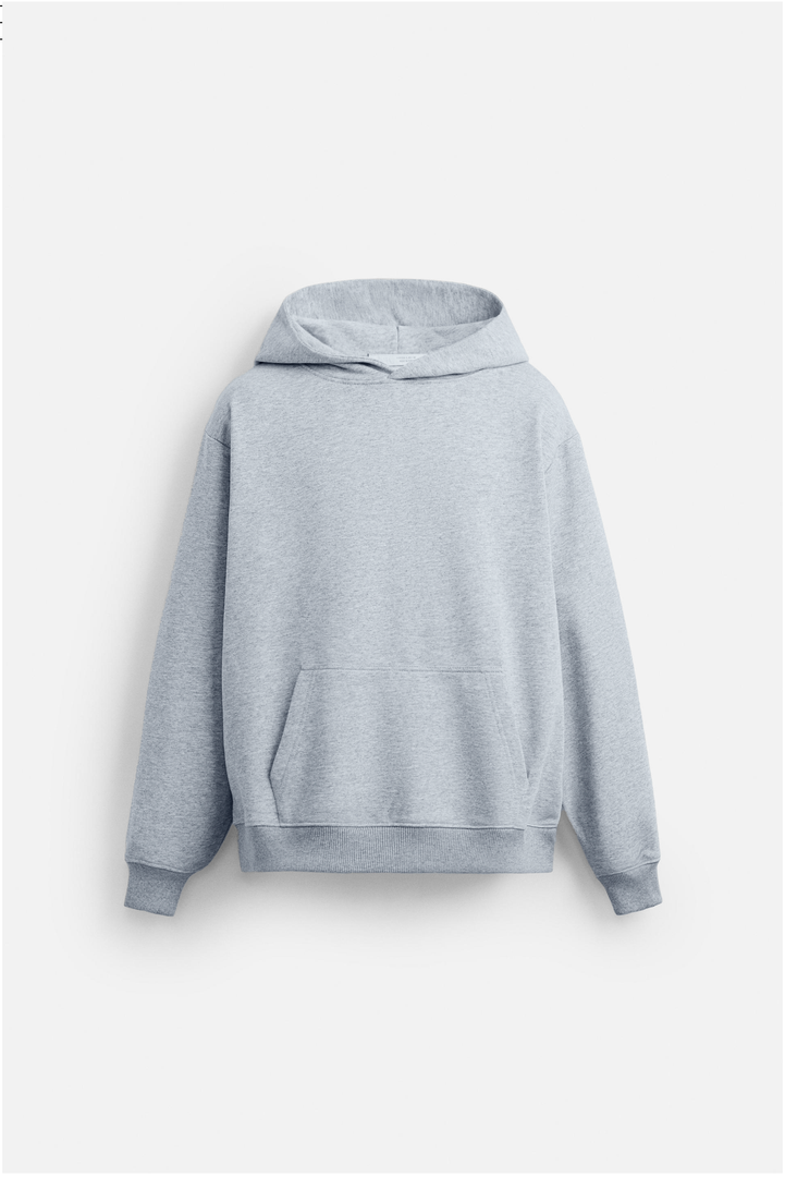 Light gray hoodie on a white background