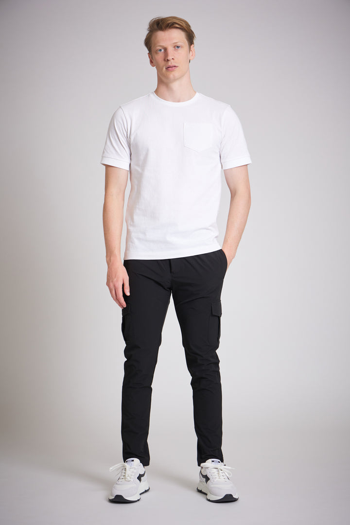 Cotton-Blend Pique Pocket T-Shirt