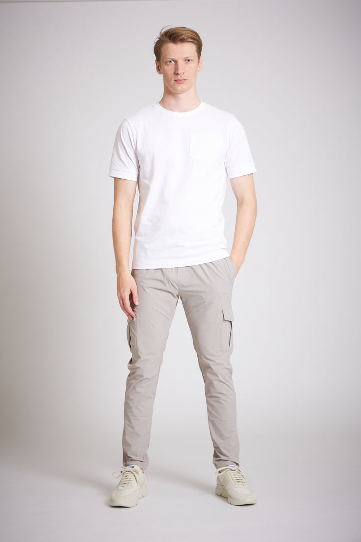 Cotton-Blend Pique Pocket T-Shirt