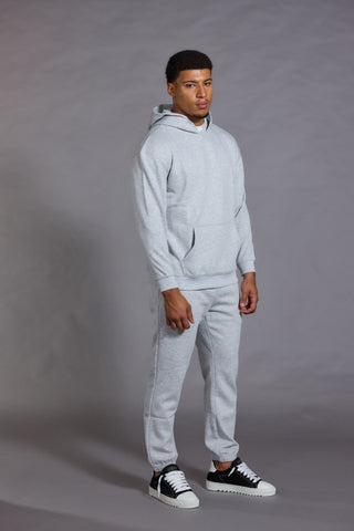 Men Marl Grey Essential Relaxed Fit Hoodie - Everyday Wear