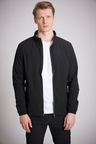 Cargo Jacket Men's — Black Lightweight Cargo Jacket with Zip Pockets
