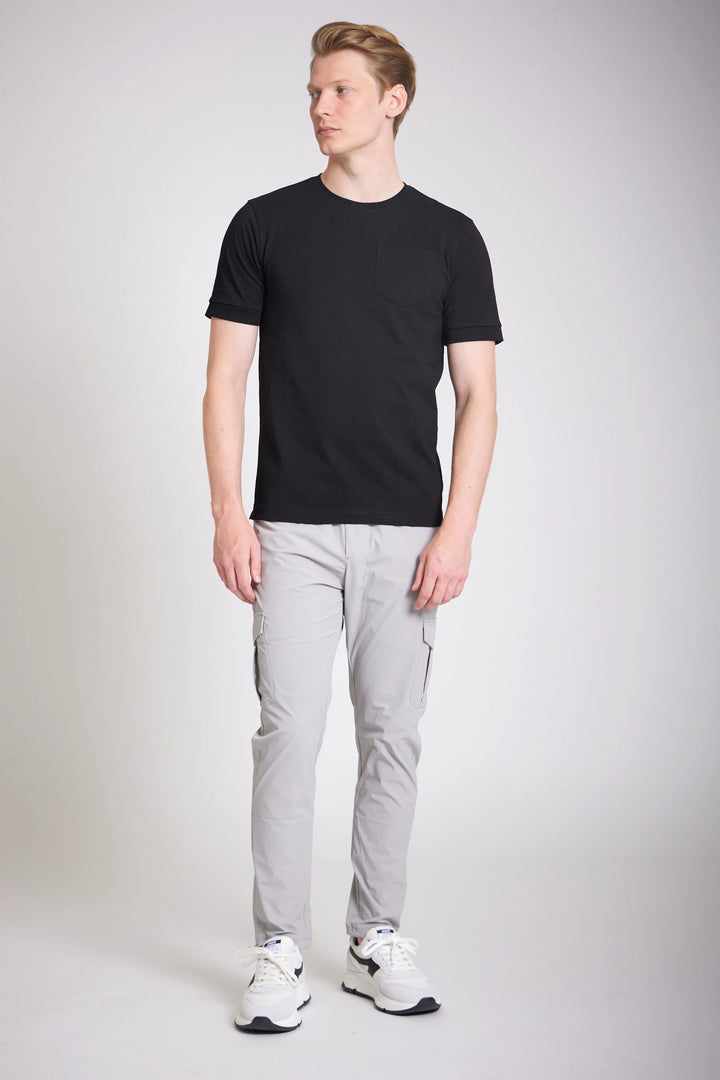 Black shirt t shirt men short sleeve pure cotton black tee
