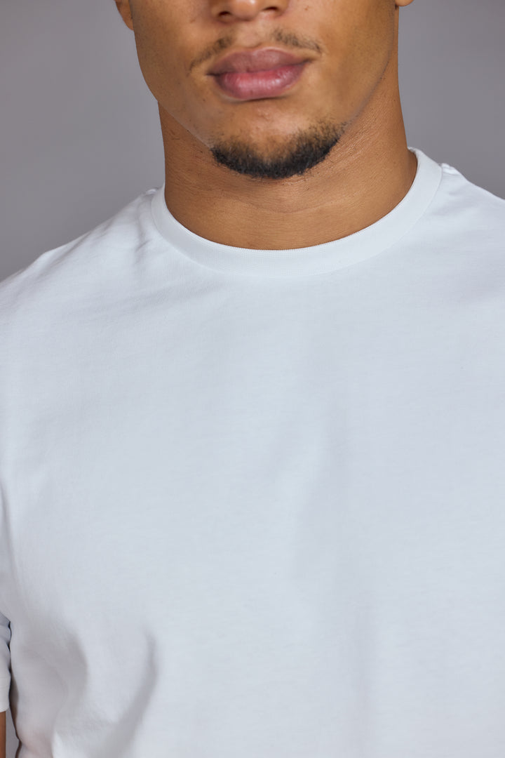 Mens cotton t shirts white t-shirt clean minimal look