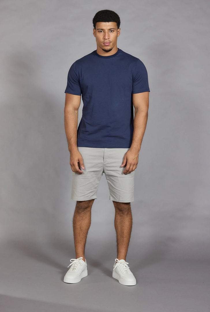 Men's chino shorts stone tailored fit casual shorts style
