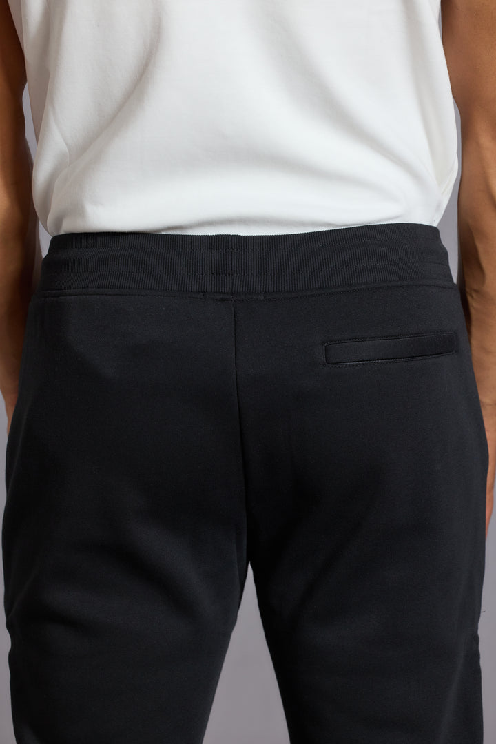 Jersey joggers men black cotton joggers relaxed fit