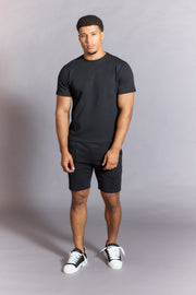 Everyday Luxe Shorts men’s black shorts, front view