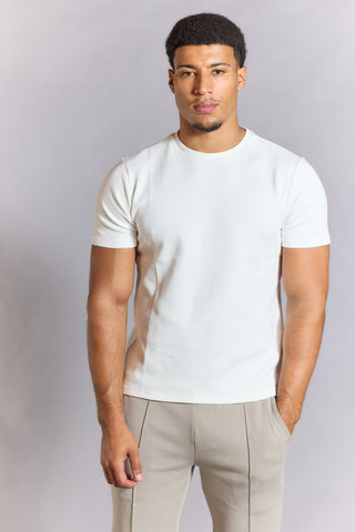 Everyday Luxe T-Shirt – Soft Plain White Crew Neck T-Shirt (Slim Fit)