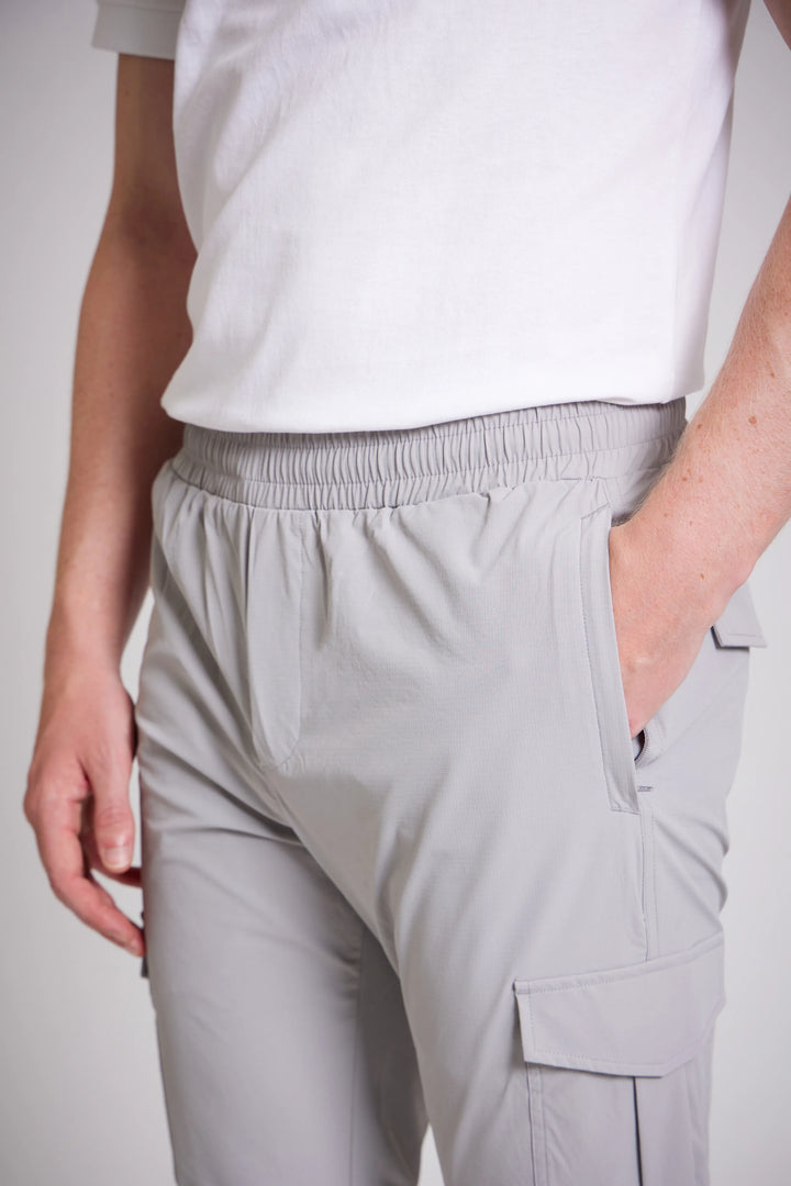 Utility trousers men 's  light grey breathable fabric
