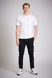 Men’s black cargo pants slim fit black utility cargo trousers

