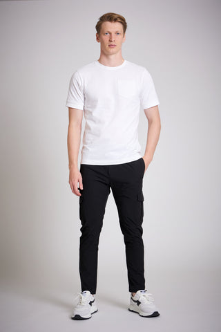 Men’s Black Cargo Pants – Slim Fit Black Utility Cargo Trousers (UK)