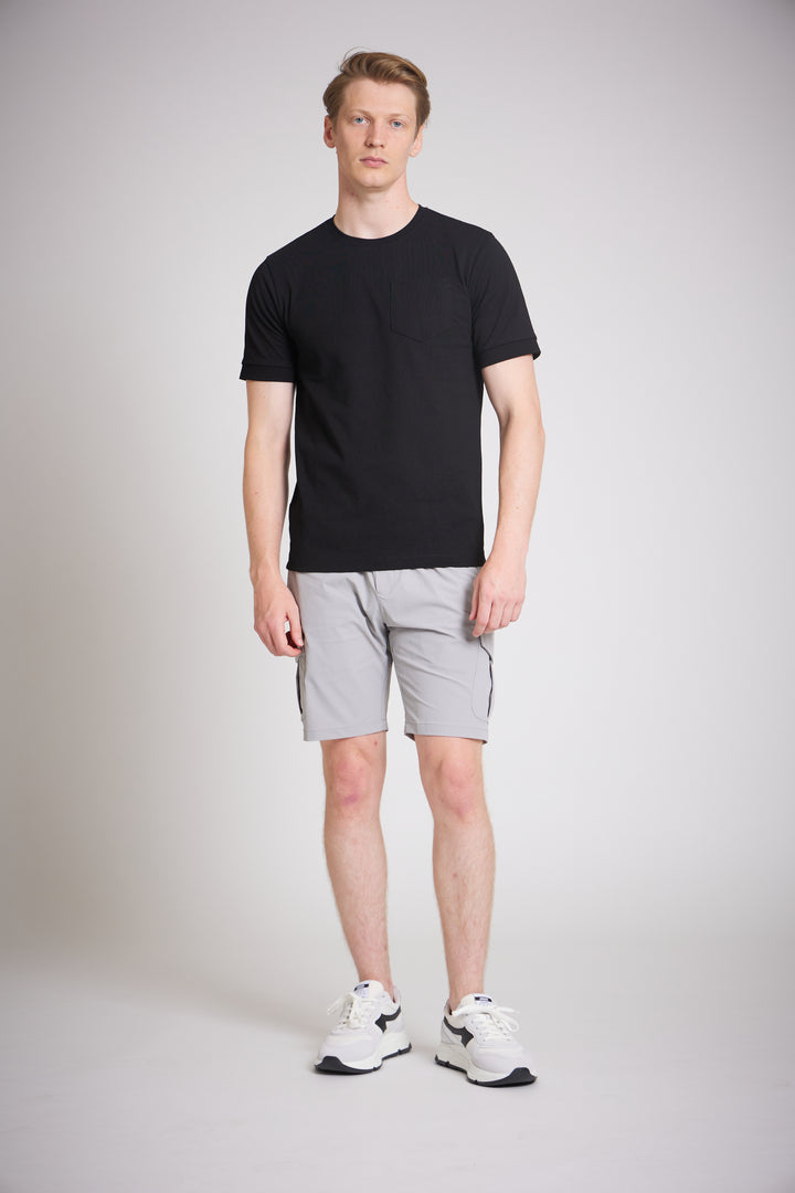 Black tee men plain black t shirt clean minimal style