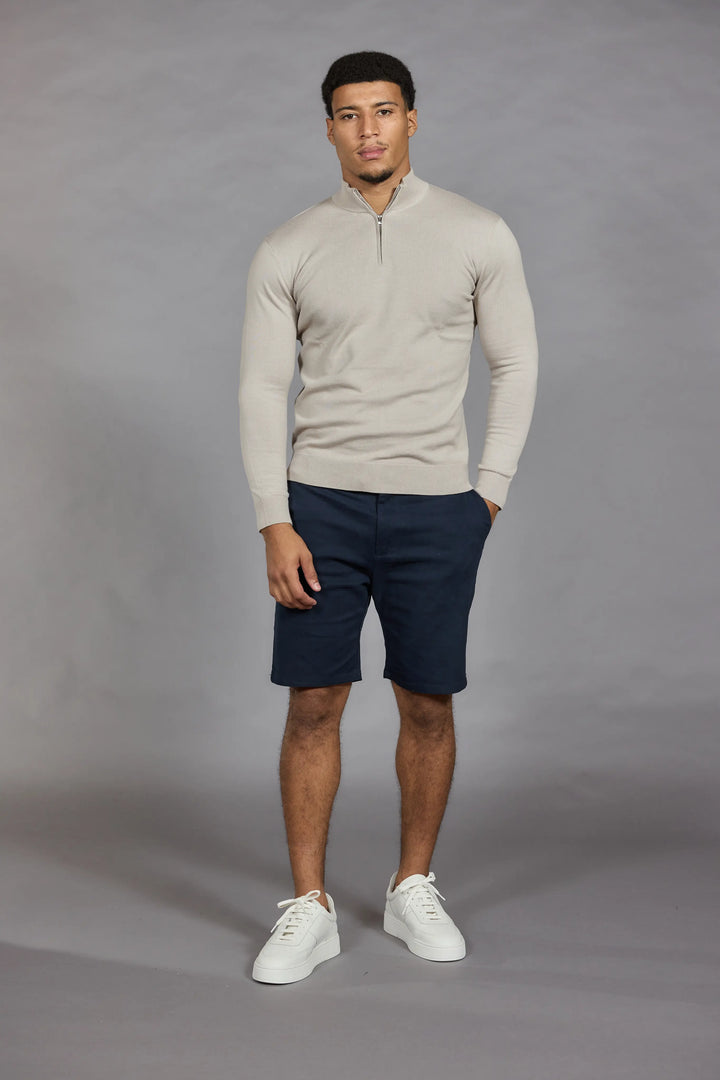 Mens chino shorts navy everyday chino shorts style

