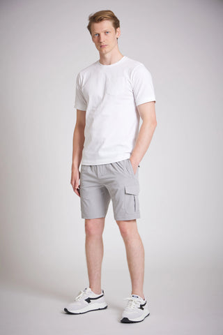 Men's Grey Cargo Shorts — Slim Fit Grey Summer Shorts