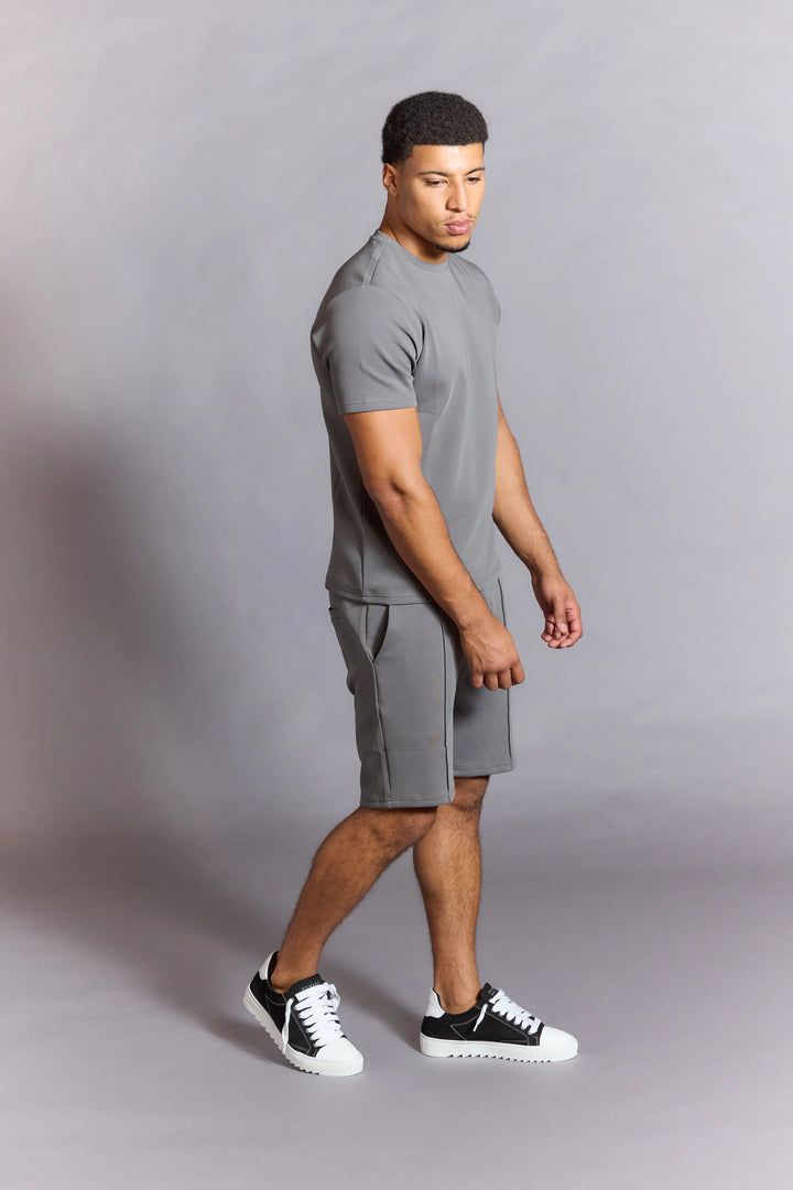 Grey t shirt mens everyday basic with soft-touch feel
