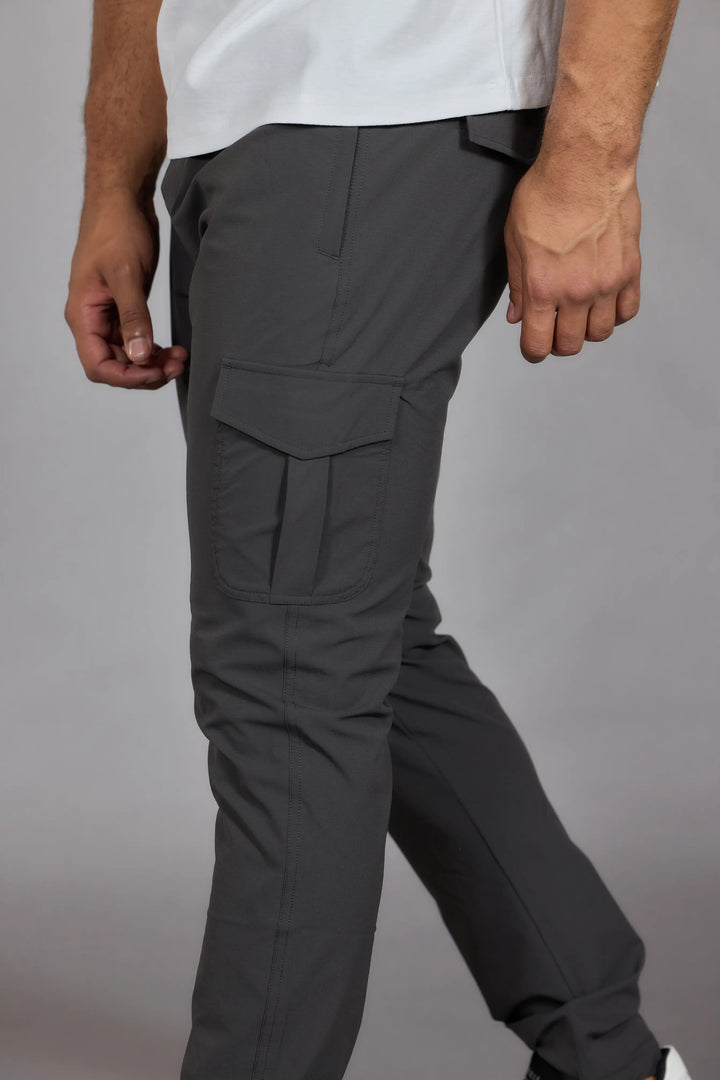 Slim fit utility cargo pants four pockets men
