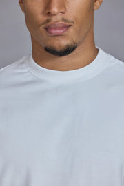 Men’s white relaxed fit t shirt crew neck breathable essential
