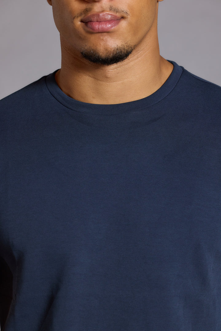 Crew neck t shirt navy slim fit Everyday Luxe T-Shirt