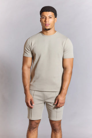 Everyday Luxe T-Shirt – Men’s Stone Crew Neck T-Shirt (Slim Cut Jersey)