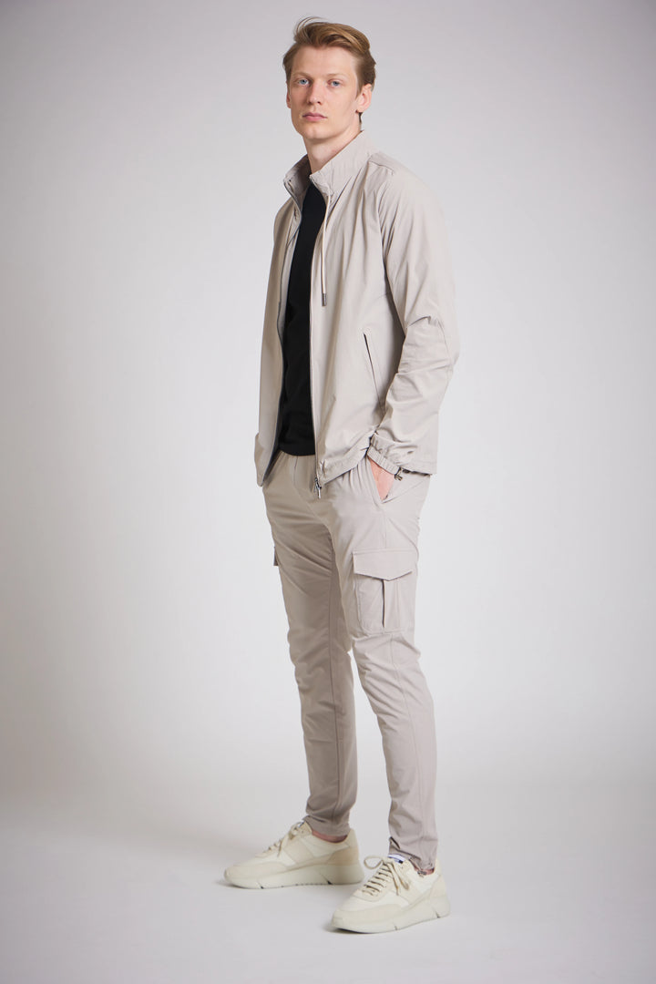 Stone jacket men lightweight hooded front view UK
